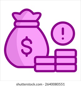 Financial Risk Icon Element For Design