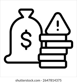 Icon-Element für das Finanzrisiko beim Entwurf