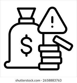 Elemento de icono de riesgo financiero para el diseño