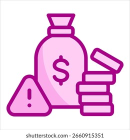 Financial Risk Icon Element For Design