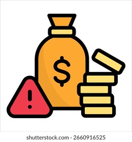 Elemento de icono de riesgo financiero para el diseño