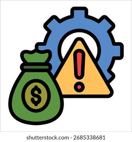 Financial Risk Icon Element For Design