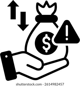 Financial Risk Icon Mixed Vector Illustration