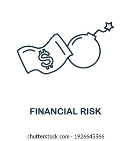 Financial Risk Icon Simple Element Risk Stock Vector (Royalty Free