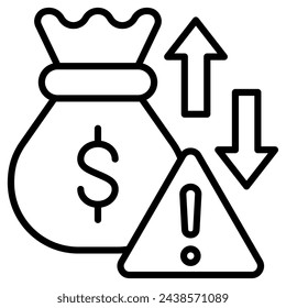 Financial Risk icon vector illustration