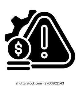 Elemento de icono de gestión de riesgos financieros para el diseño