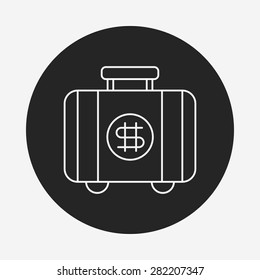 financial safety bag line icon