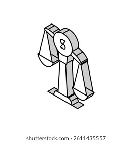 financial scales isometric icon vector. financial scales sign. isolated symbol illustration