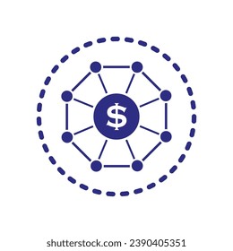 Financial scheme icon from business. Vector illustration. EPS 10.