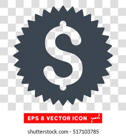 Financial Seal EPS vector icon. Illustration style is flat iconic smooth blue symbol.