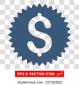 Financial Seal EPS vector pictograph. Illustration style is flat iconic blue symbol.