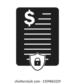Financial security icon. Flat style vector EPS.