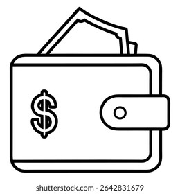Financial Security  Illustrations of Wallets and Money