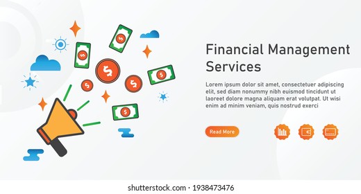 financial security Landing page template. creative website template designs. Vector illustration.