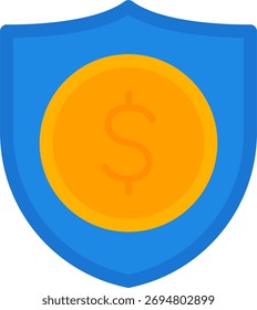Projeto vetorial de segurança financeira em estilo moderno, pagamento on-line seguro e conceito de proteção de transações, ilustração fintech. Ícone Simples