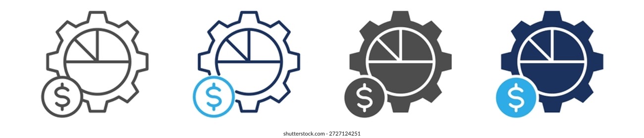 conjunto de ícones de serviço financeiro com vários conceitos