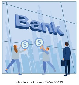 Financial services abstraction concept vector design set. Banking, payment processing, currency exchange, checking account, deposit management, forex broker, cash money abstraction metaphor