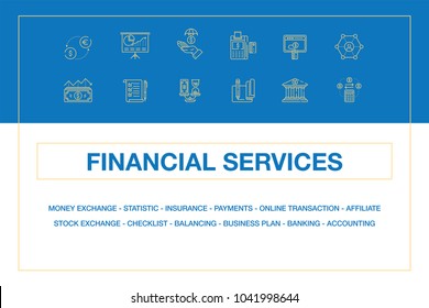 Financial Services Infographic Icon Set