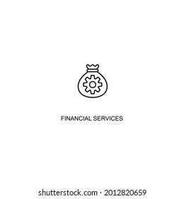 Icono de línea delgada de SERVICIOS FINANCIEROS Eps 10, 48x48 Icono 