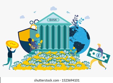 Financial services. Financial transaction. E-commerce and electronic payments. Banking operations, protection of savings