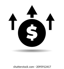 FINANCIAL SET ICON. WITH A FLAT BLACK COLOR. CAN BE USED ON BROCHURES, BANNERS AND OTHER FINANCIAL PROMOTION MEDIA 