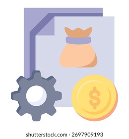 Elemento De Ícone De Configurações Financeiras Para Design