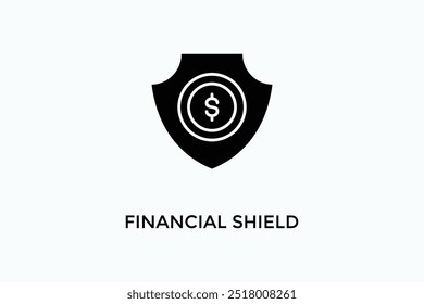 Financial Shield-Vektorsymbol oder Logo-Illustration