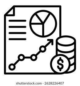 Colección de íconos de Vector simple financiero