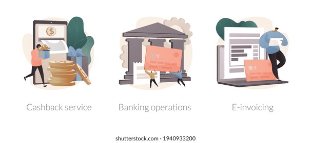 Financial software abstract concept vector illustrations.