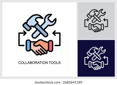 Icono de software financiero Multi Style Ilustración vectorial