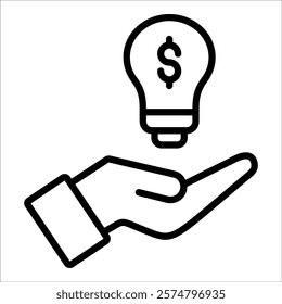 Financial Solution Icon Element For Design