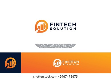 financial solution logo design innovation