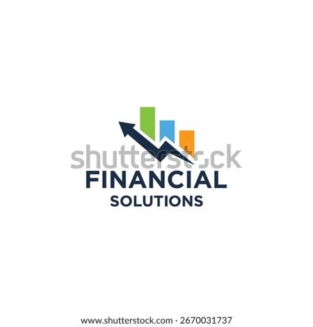 Financial Solutions Logo Vector Simple