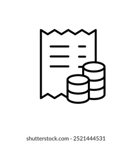 financial spending thin outline icon vector design good for web or mobile app
