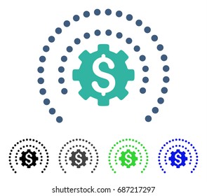 Financial Sphere Shield Options flat vector pictogram. Colored financial sphere shield options gray, black, blue, green pictogram versions. Flat icon style for web design.