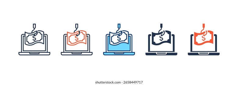 Financial Spoofing-Symbolsatz - Sammlung mehrerer Stile