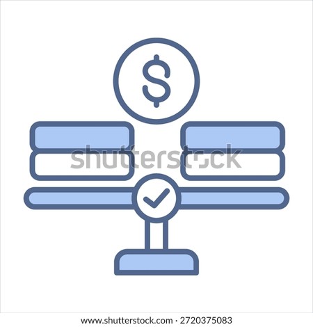 Financial Stability Blue Icon Style Collection