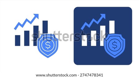 Financial Stability icon, with contrast background.