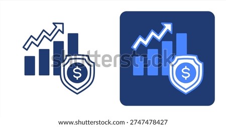 Financial Stability icon, with contrast background.