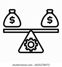 Elemento de icono de estabilidad financiera para el diseño