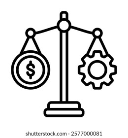 Financial Stability icon line vector illustration