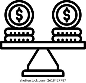 Financial Stability Icon Line Vector Illustration