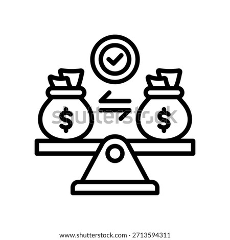Financial Stability Icon Line Vector Illustration
