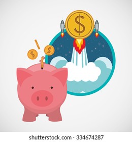 financial start up design, vector illustration eps10 graphic 