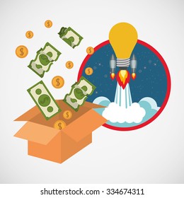 financial start up design, vector illustration eps10 graphic 