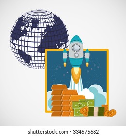 financial start up design, vector illustration eps10 graphic 