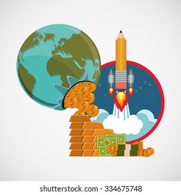 financial start up design, vector illustration eps10 graphic 
