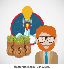 financial start up design, vector illustration eps10 graphic 
