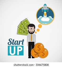 financial start up design, vector illustration eps10 graphic 