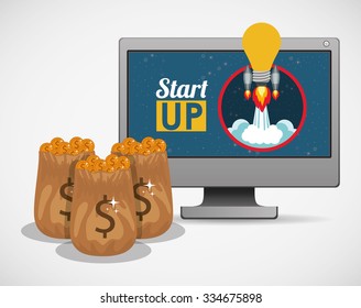 financial start up design, vector illustration eps10 graphic 
